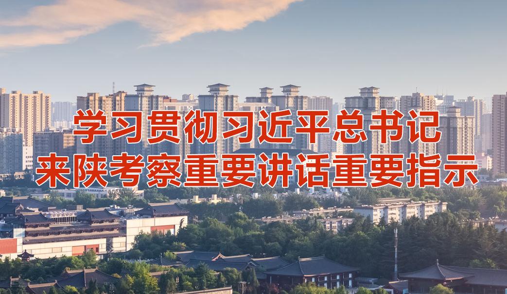 學(xué)習(xí)貫徹習(xí)近平總書記來陜考察重要講話重要指示